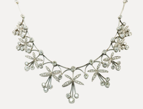 Early ‘900 Platinum necklace with diamonds, 5,00ct ca